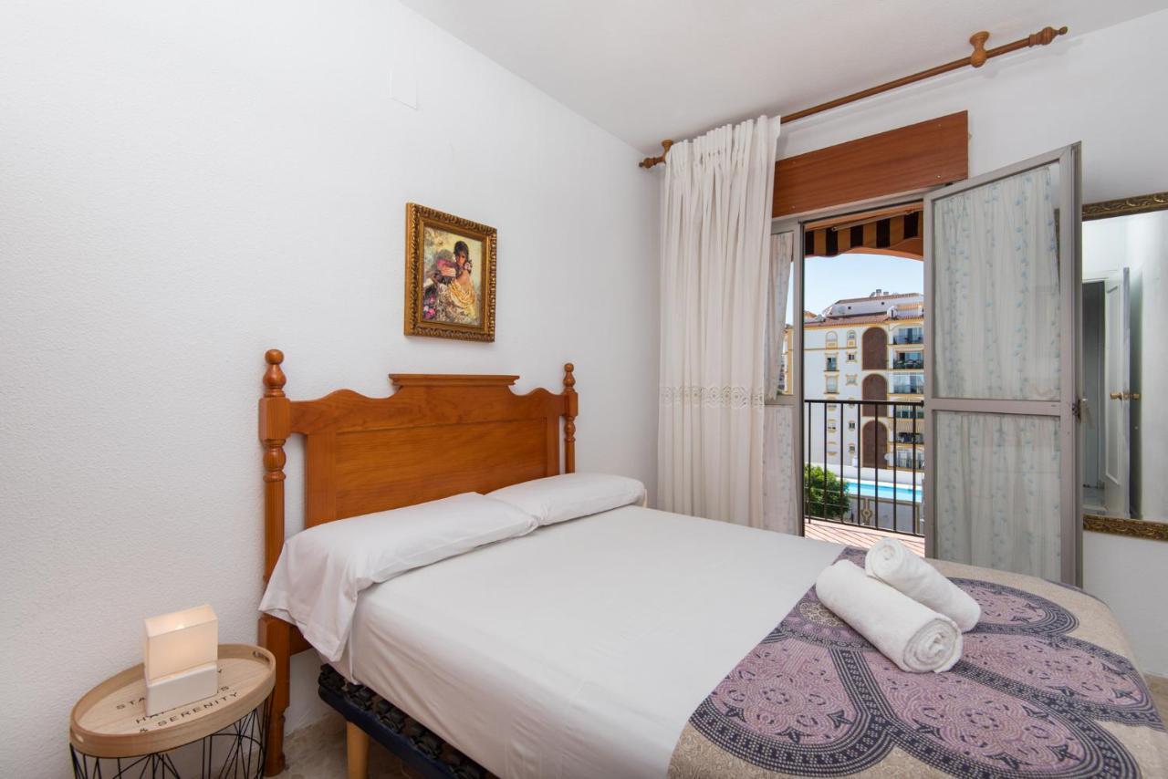 Boliches Center Apartment Next To The Beach, Parking, Pool & Terrace Фуэнхирола Экстерьер фото